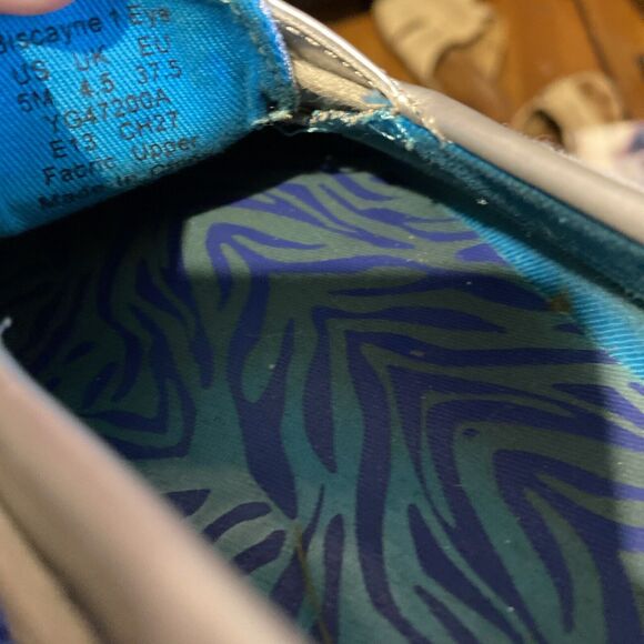 Sperry Top Siders Women's Authentic Biscayne Vida Silver Sparkle Boat Shoe Sz 5M - Picture 6 of 7